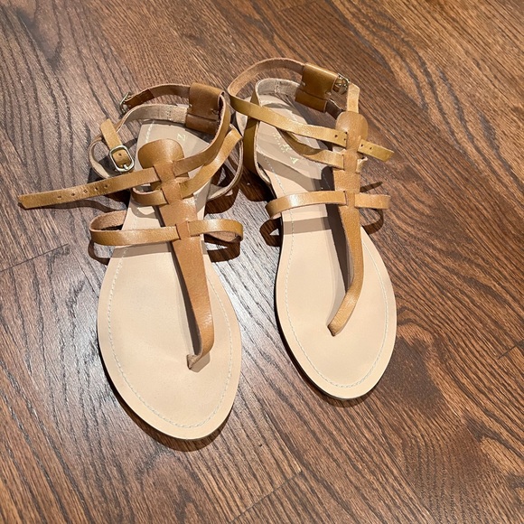 Zara tan brown gladiator sandals - Picture 2 of 13